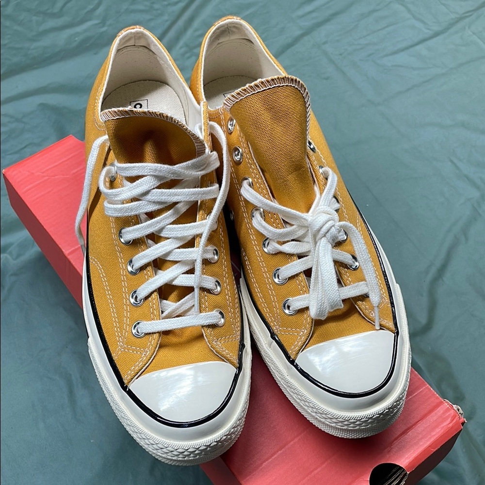 Converse Mustard Canvas Sneakers